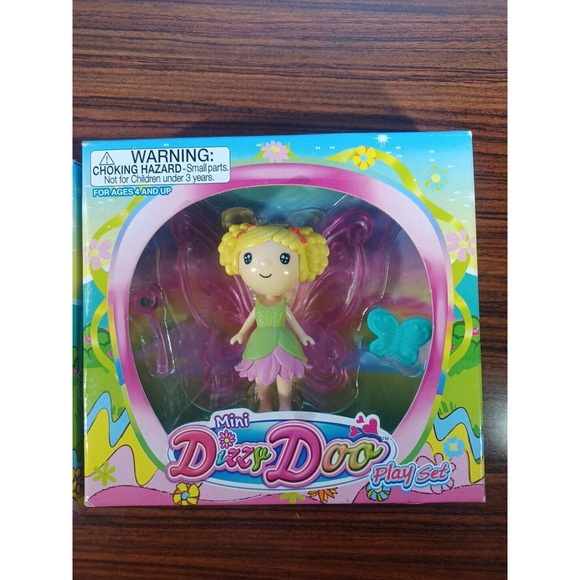 RARE Mini Dizzy Doo Blonde Girl Doll Lot Of 2 Wings Pigtails Butterfly Wand - Picture 7 of 13